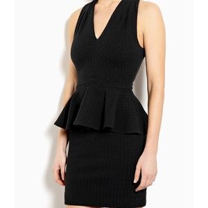 Ganni Black Peplum Dress (S)